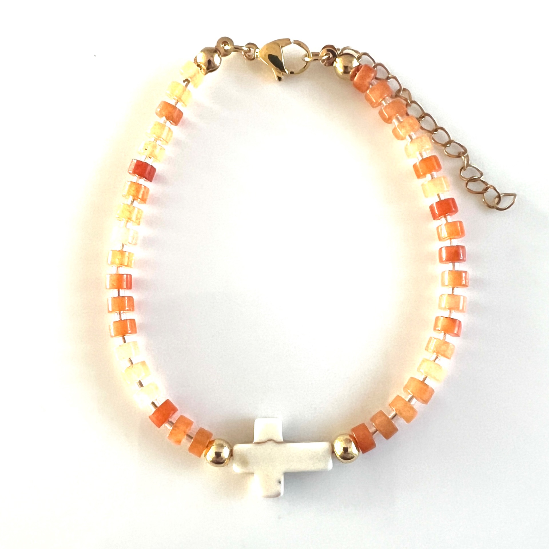 armband-aventurine-kralen-kruisje