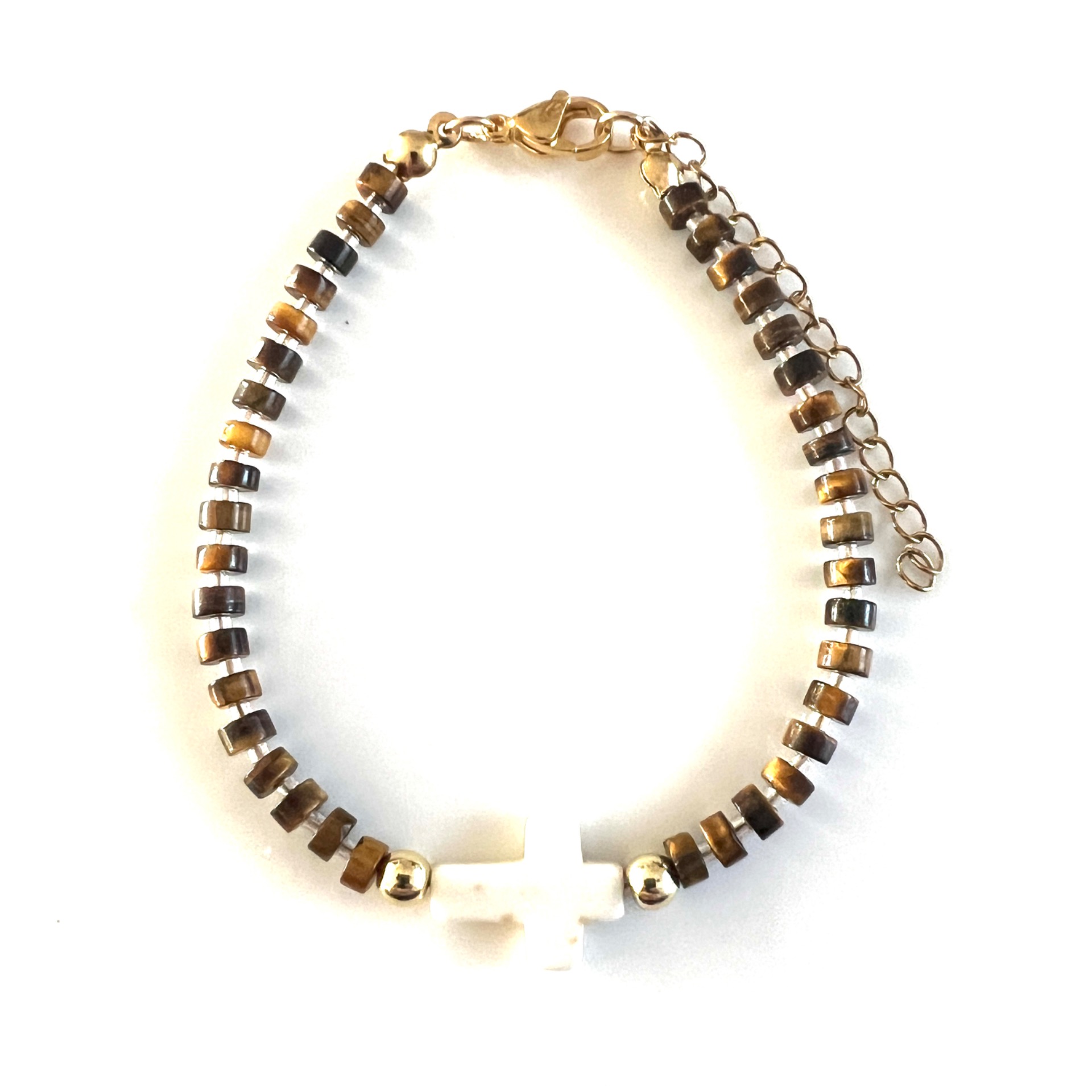 armband-tijgeroog-kralen-kruisje